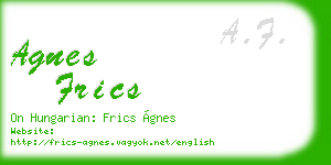 agnes frics business card