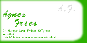 agnes frics business card